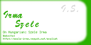 irma szele business card